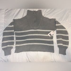 SO knit grey pullover sweater size Large NWT